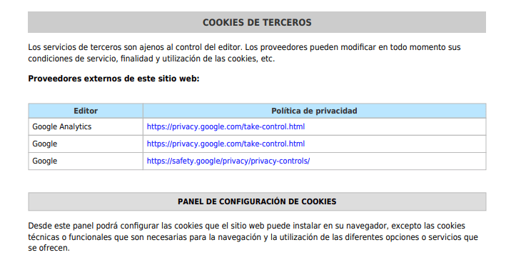 Política de Cookies